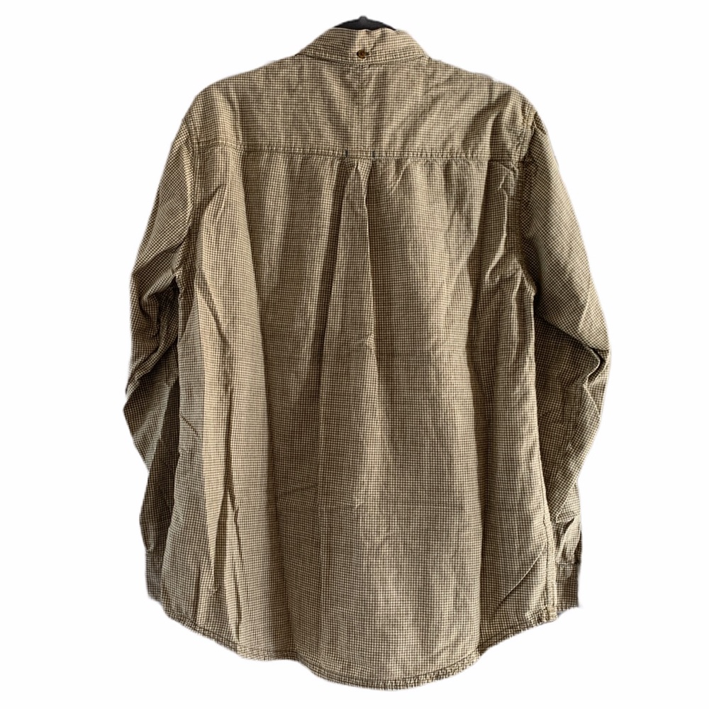 Horny Toad Khaki & White Gingham Buttondown - Picture 2 of 8